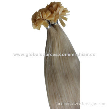 20-inch weight 100g (1g per strand) silk straight blonde pre-bonded in hair extensions